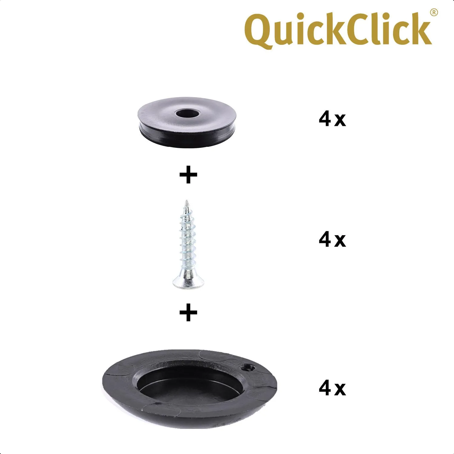 Wagner QuickClick 16792599 feltrini avvitare 4 pezzi Ø25mm