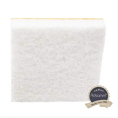 Adsamm Quality Feltrini 25x25 mm 16 Pezzi Bianchi 5,5 mm