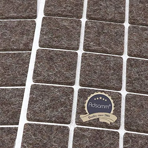 Adsamm feltrini autoadesivi 30x30 mm marroni 21 pezzi lana