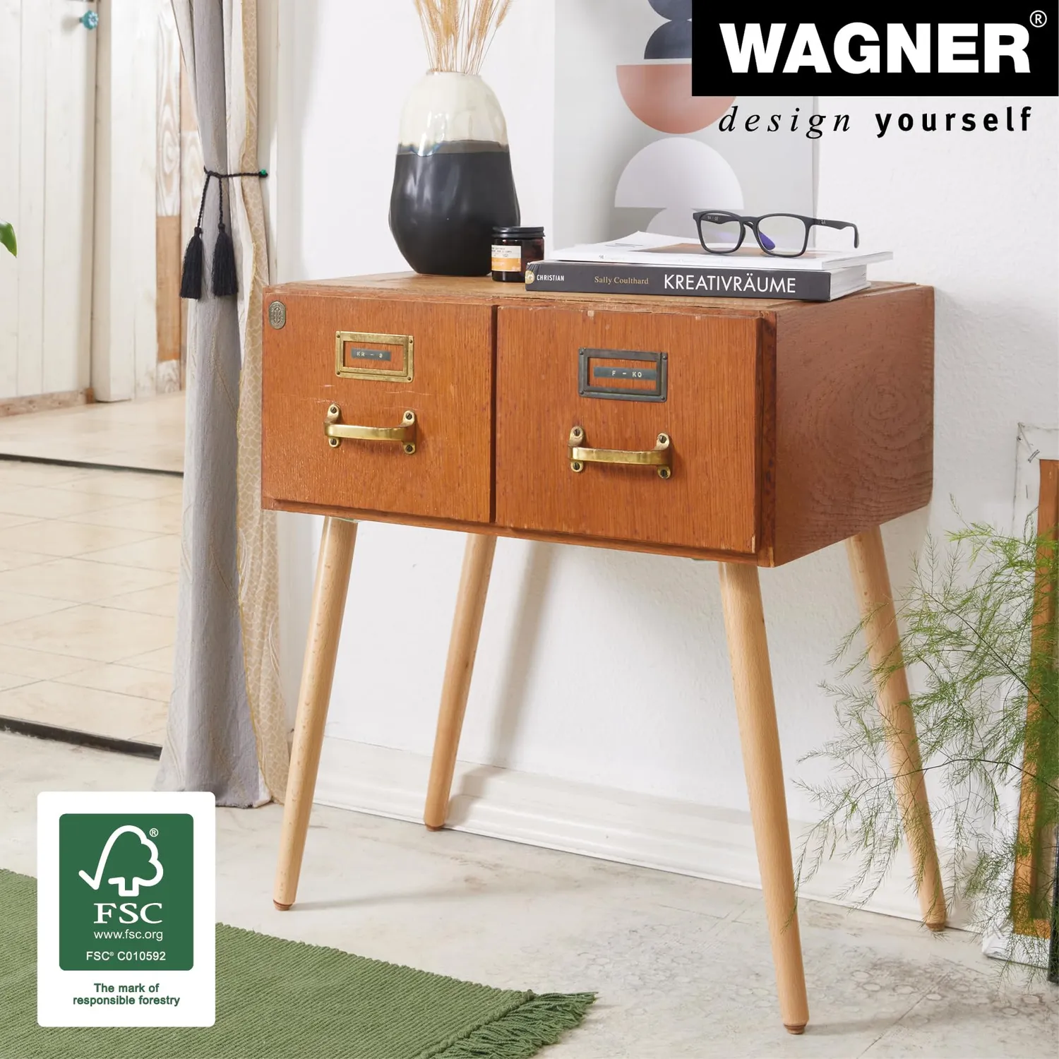 Wagner Design ST 7740 gamba legno 410 mm faggio 1 pezzo