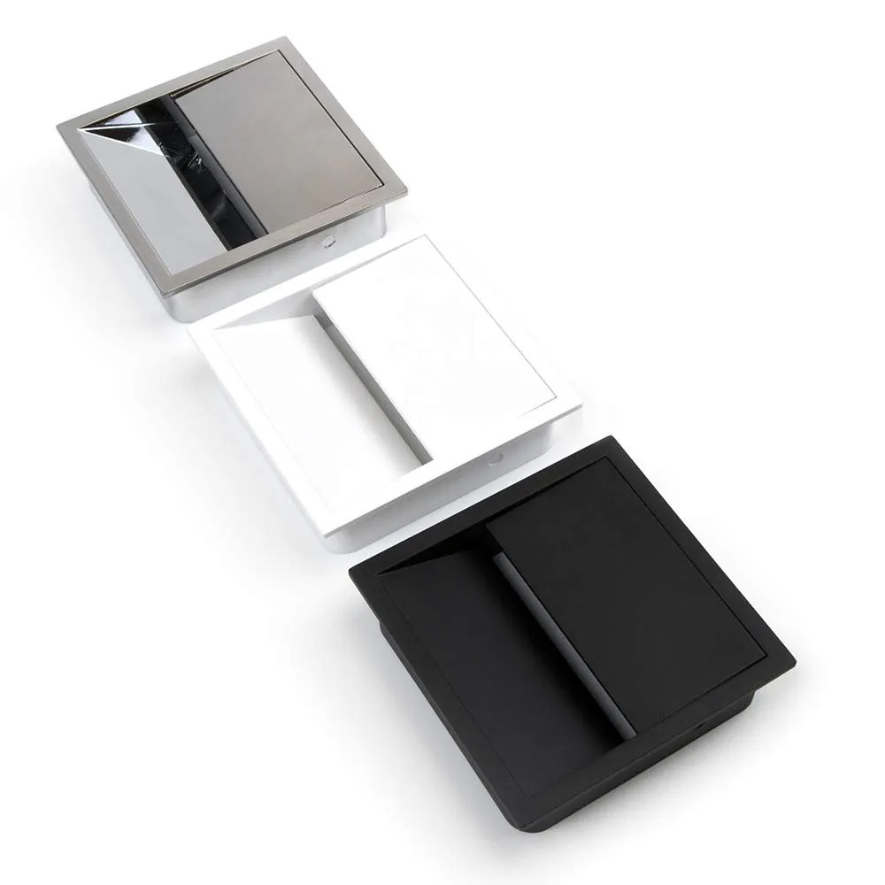 Emuca passacavi quadrato 85x85 incasso bianco plastica