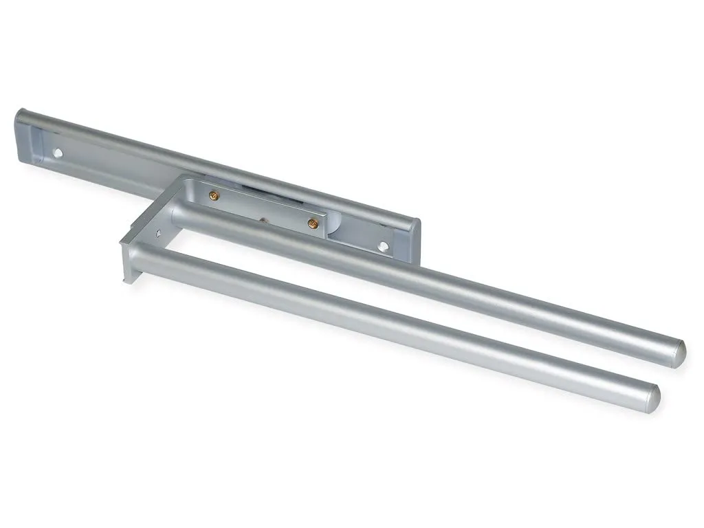 Emuca porta asciugamani estraibile 2 bracci 440 mm grigio