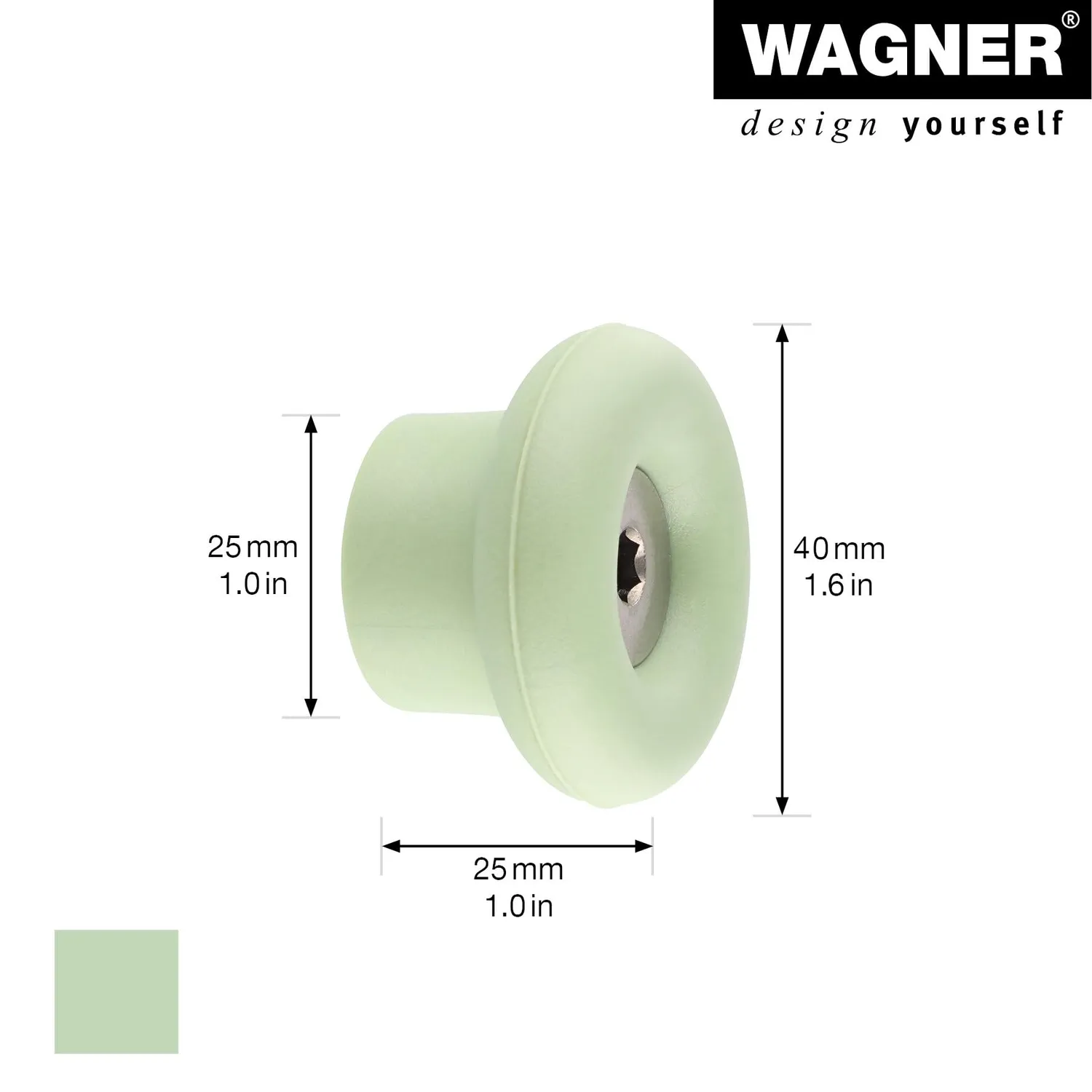 Wagner hooks4home Dot gancio a muro Ø 40x25 mm verde lime