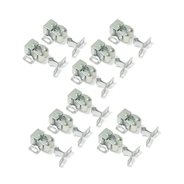 Emuca 1275505 Chiusura doppio rullo ante 10 pezzi