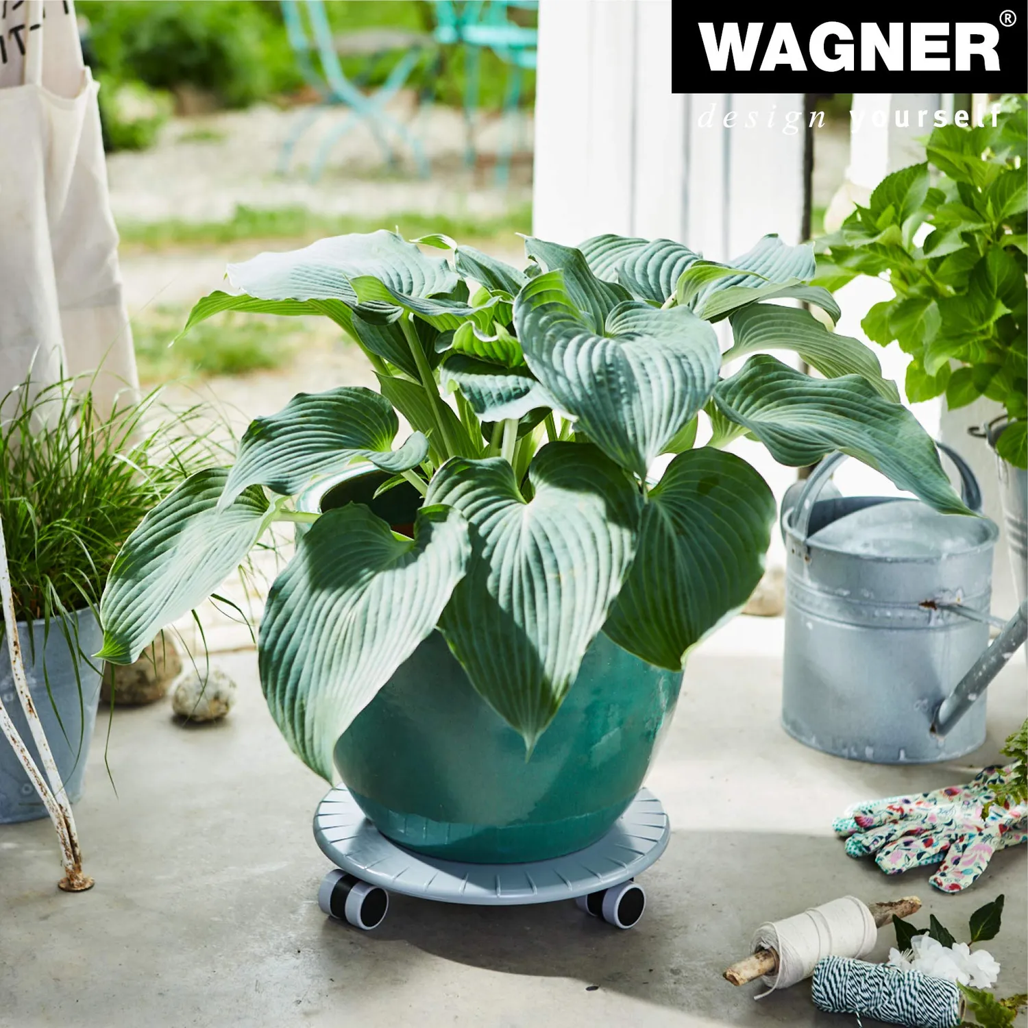 Wagner Flat 20044101 carrello piante rotondo 30 cm grigio