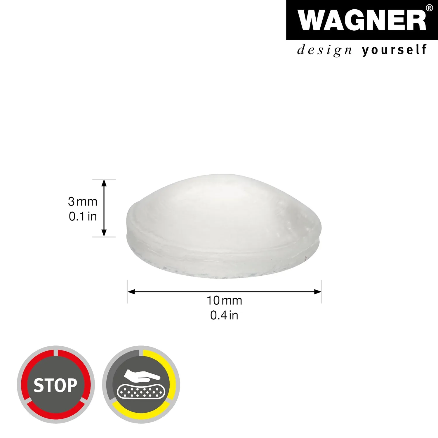 Wagner 15301399 EH 3013 paracolpi elastici trasparenti 24pz