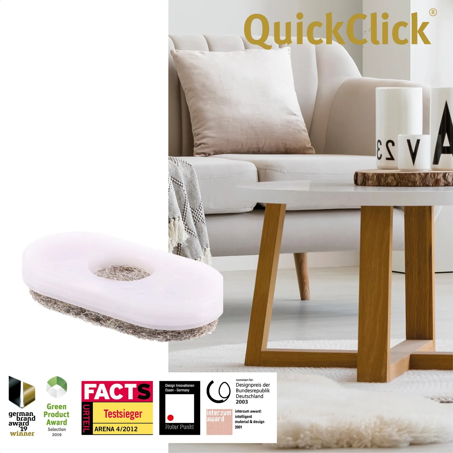 Wagner QuickClick feltrini ricambio Natural 32x17 mm 8 pezzi