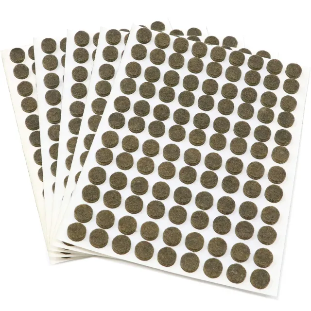 Adsamm feltrini autoadesivi Ø 10 mm marrone 540 pezzi sintetici 3,5 mm