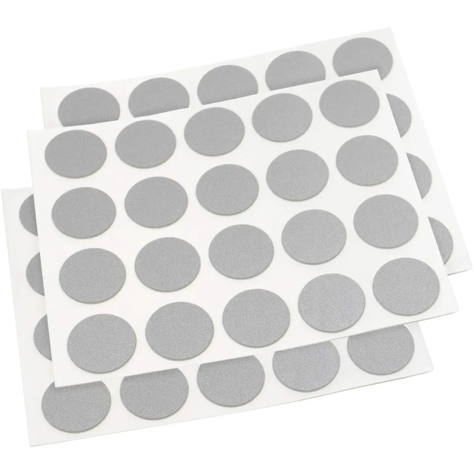 Adsamm copriforo autoadesivi argento tondi 13 mm 60 pezzi