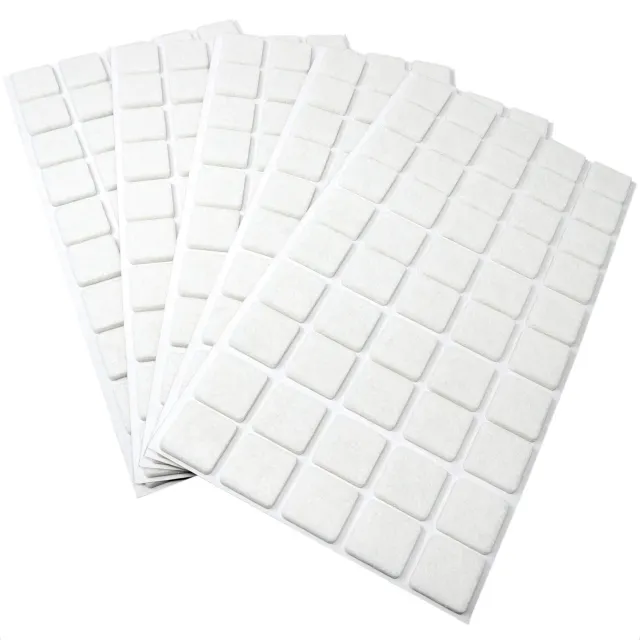 Adsamm Feltrini Autoadesivi 20x20mm Bianchi 250 Pezzi Quadrati