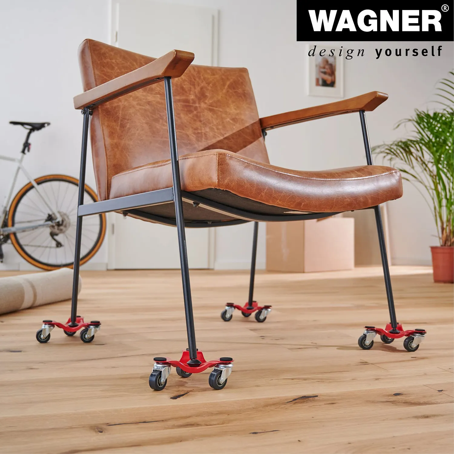 Wagner MM 1193 carrello mobili 16x16 cm portata 60 kg 3 ruote