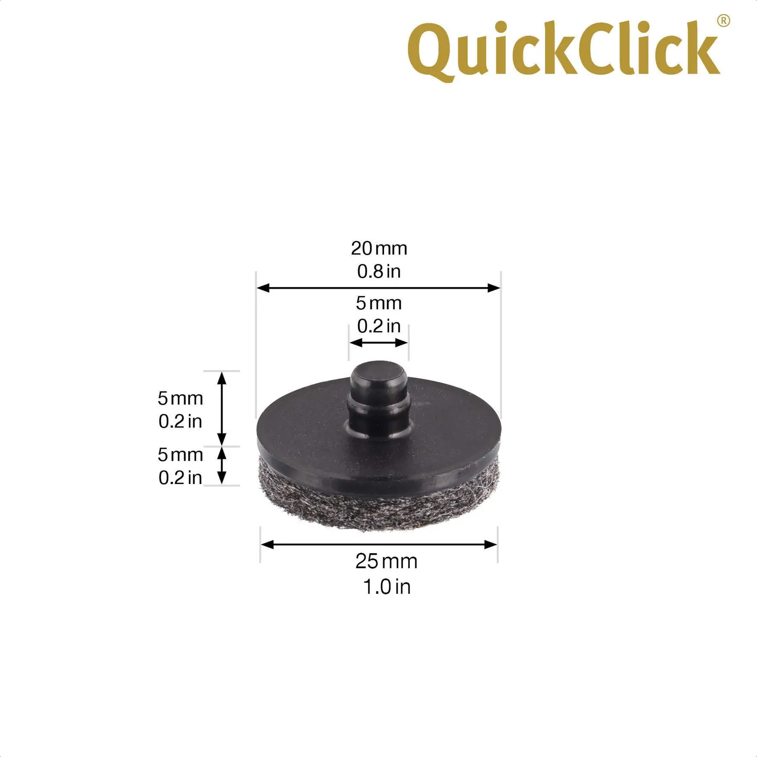 Wagner QuickClick 15787900 feltrini ricambio 20 mm 8 pezzi lana