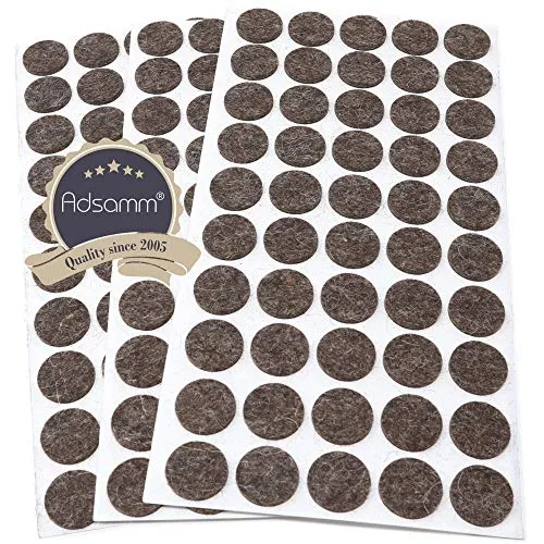 Adsamm Feltrini Lana Ø20 mm Marroni 150 Pezzi 3 mm