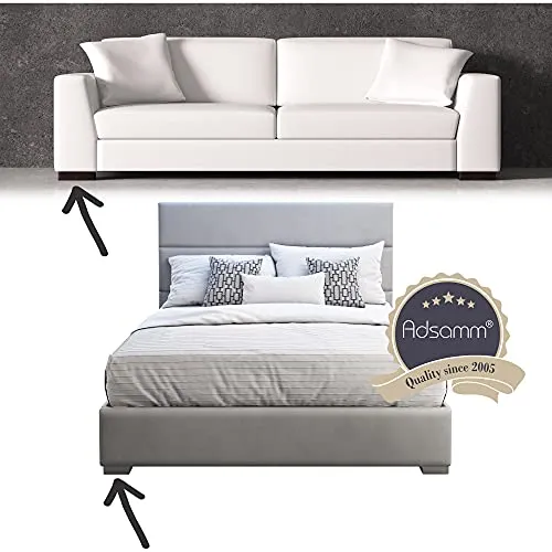 Adsamm Fogli Feltro Adesivo Neri 80x180 mm Rettangolari 4 Pezzi 3,5 mm