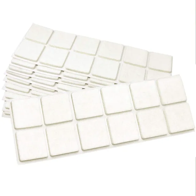 Adsamm Feltrini Autoadesivi 35x35 mm 120 Pezzi Bianchi 3,5 mm