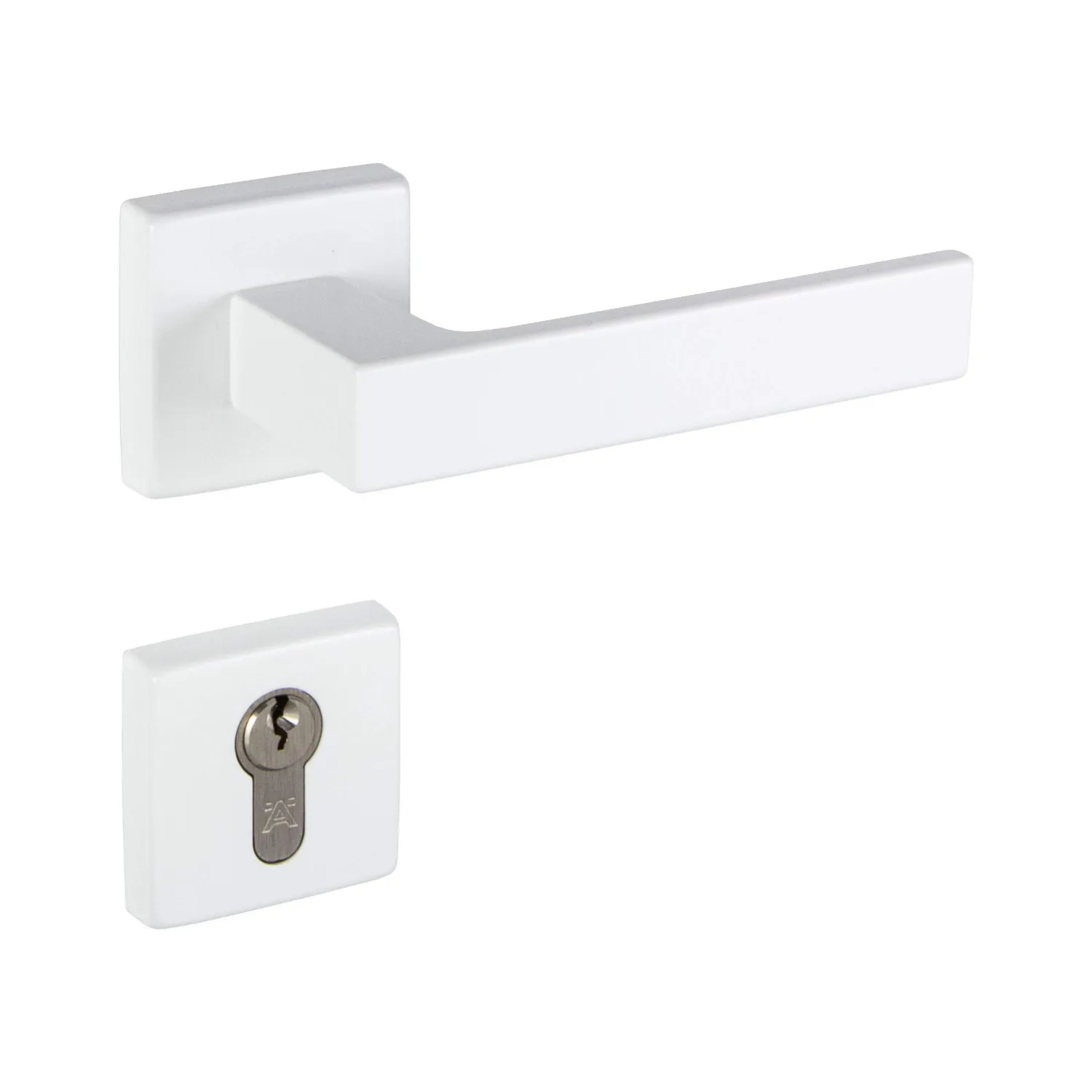 Gedotec PUSH 1317 maniglia porta set rosette bianco opaco BB