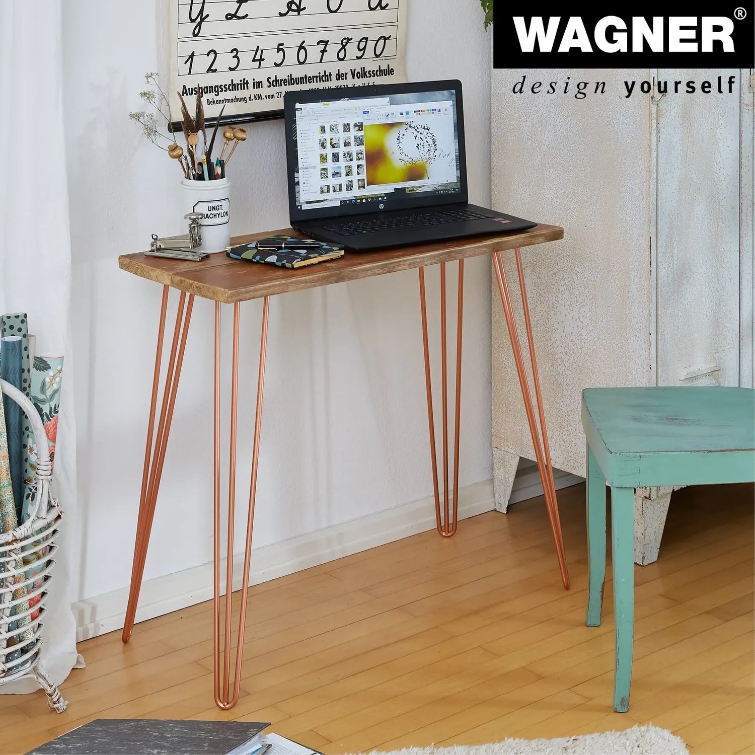 WAGNER HAIRPIN LEG gamba rame 71 cm singola