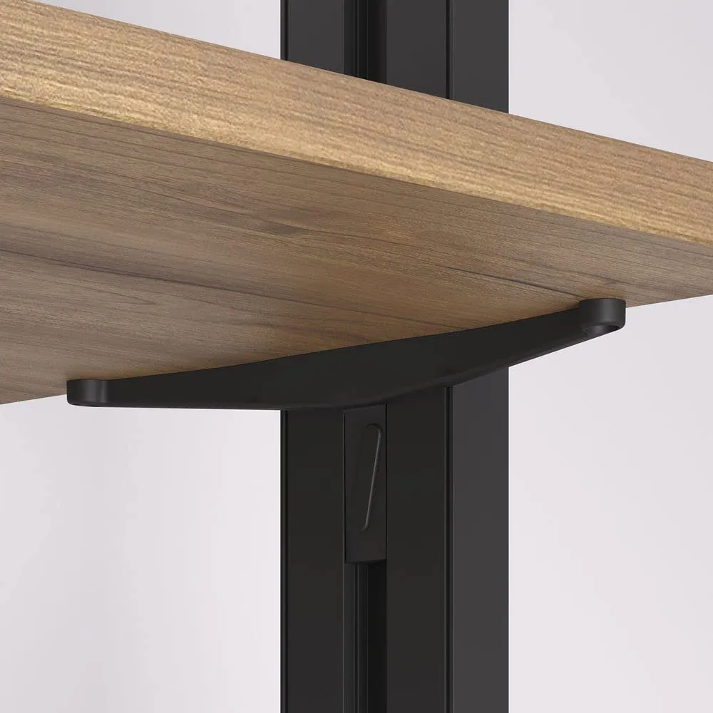 Emuca Zero Kit 3 supporti legno +1 modulo nero testurizzato