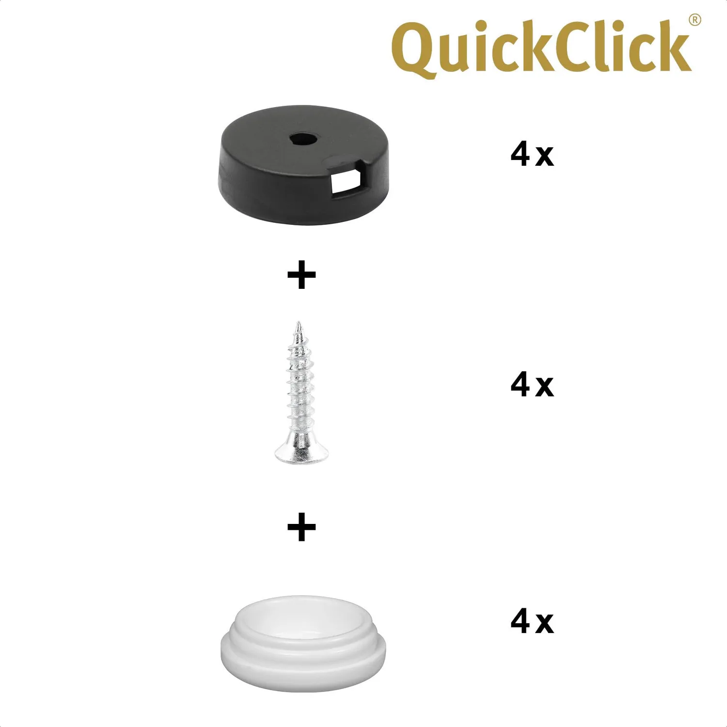 Wagner QuickClick 15785600 feltrini avvitare set 4 pezzi Ø20 mm Extreme