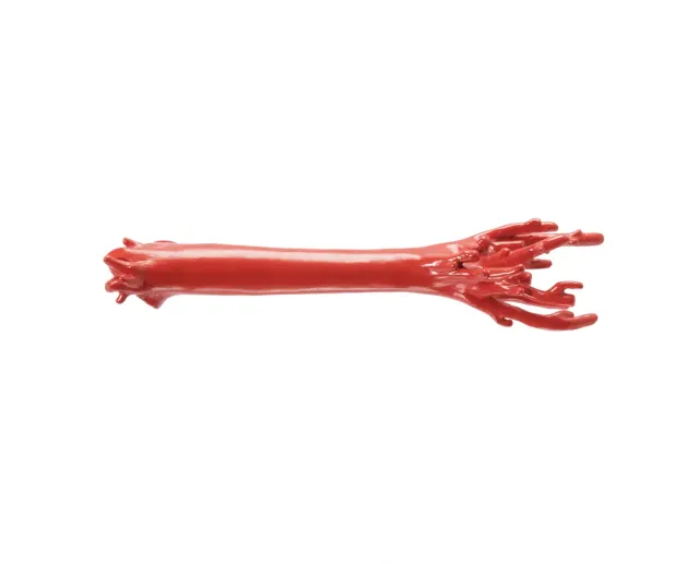 NIVA Design Corallo maniglia rossa ottone nera