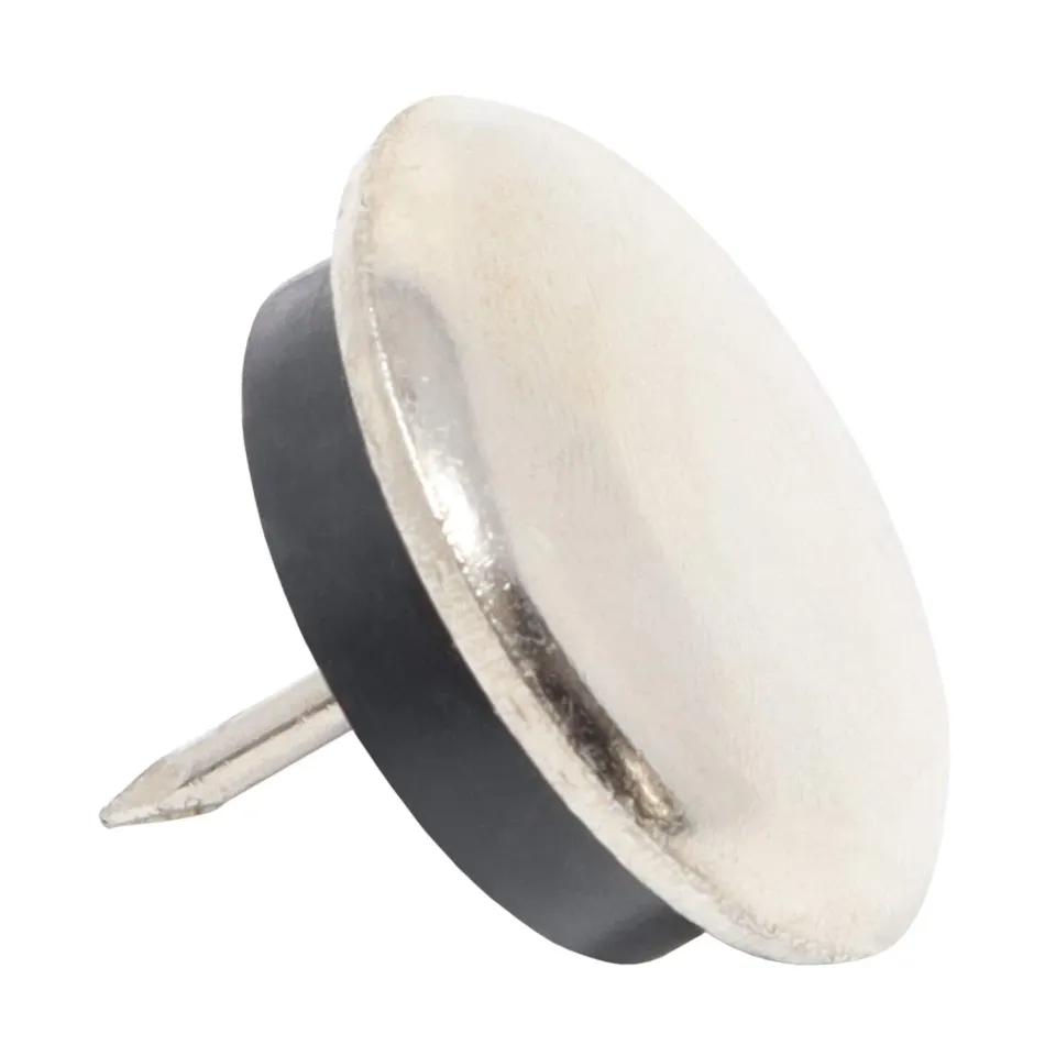 Adsamm pattini metallo con chiodo Ø 30 mm 32 pezzi argento