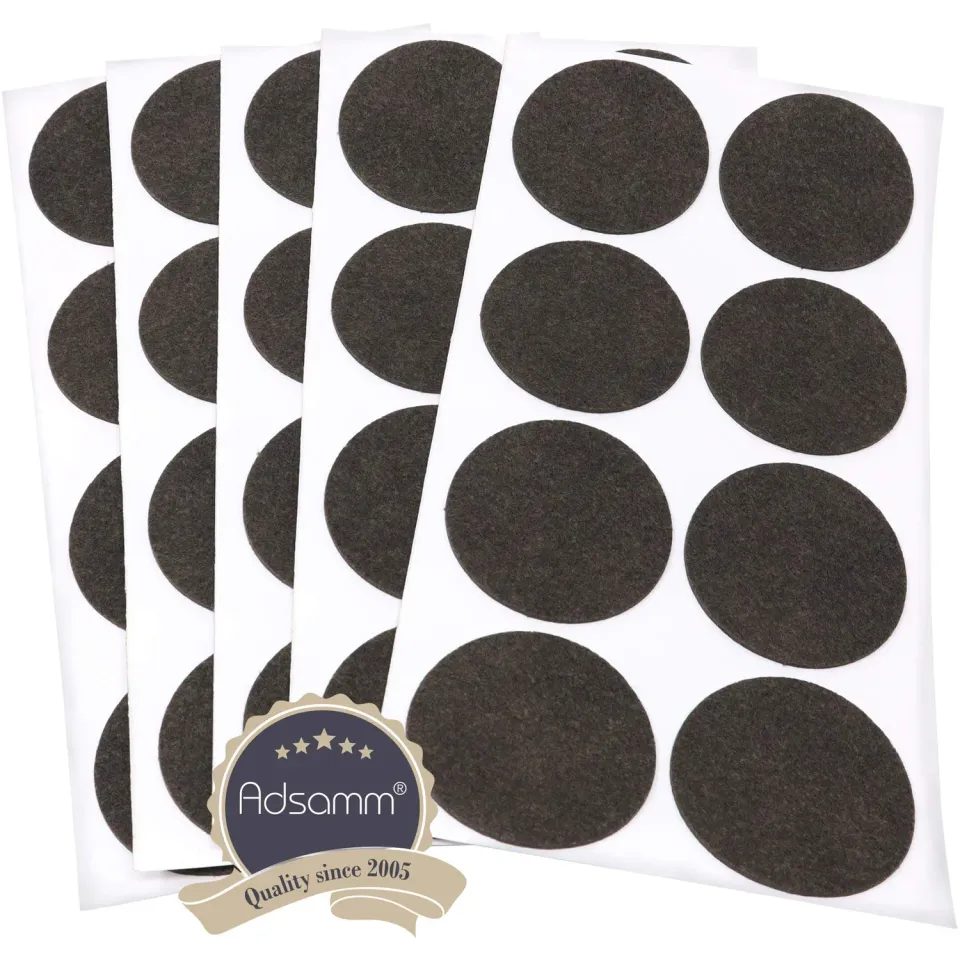 Adsamm feltrini ultrasottili ø50 mm marroni 40 pezzi 1,5mm