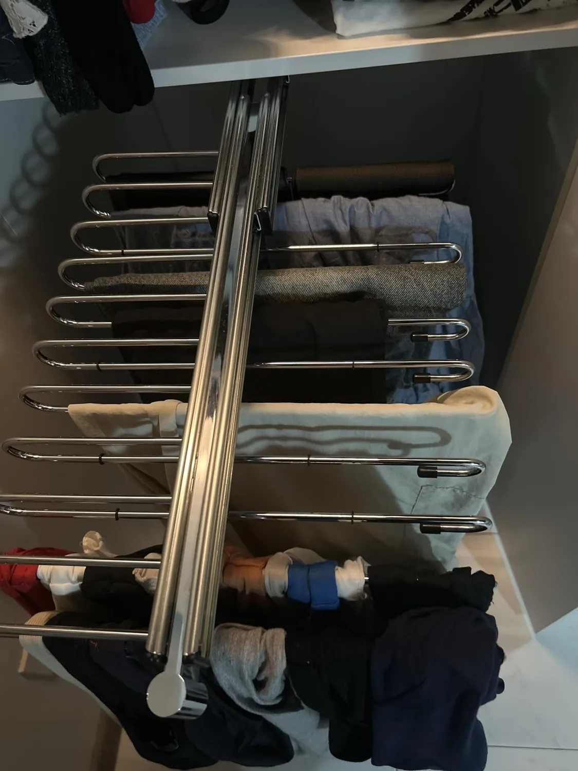 Emuca porta pantaloni estraibile 11 aste pietra
