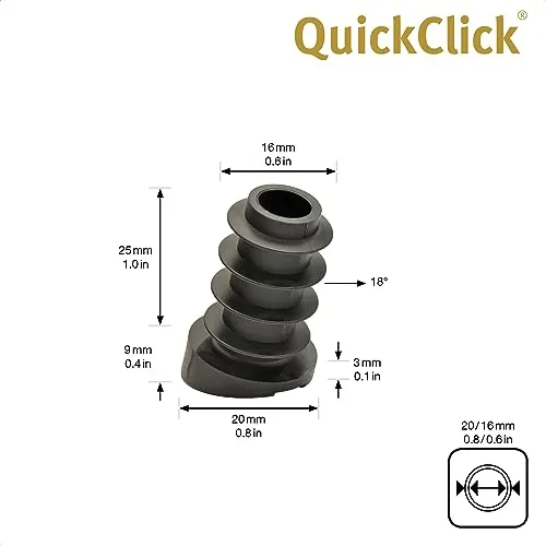 Wagner QuickClick 15786900 feltrini sedie 16/20 mm 18° 4 pezzi