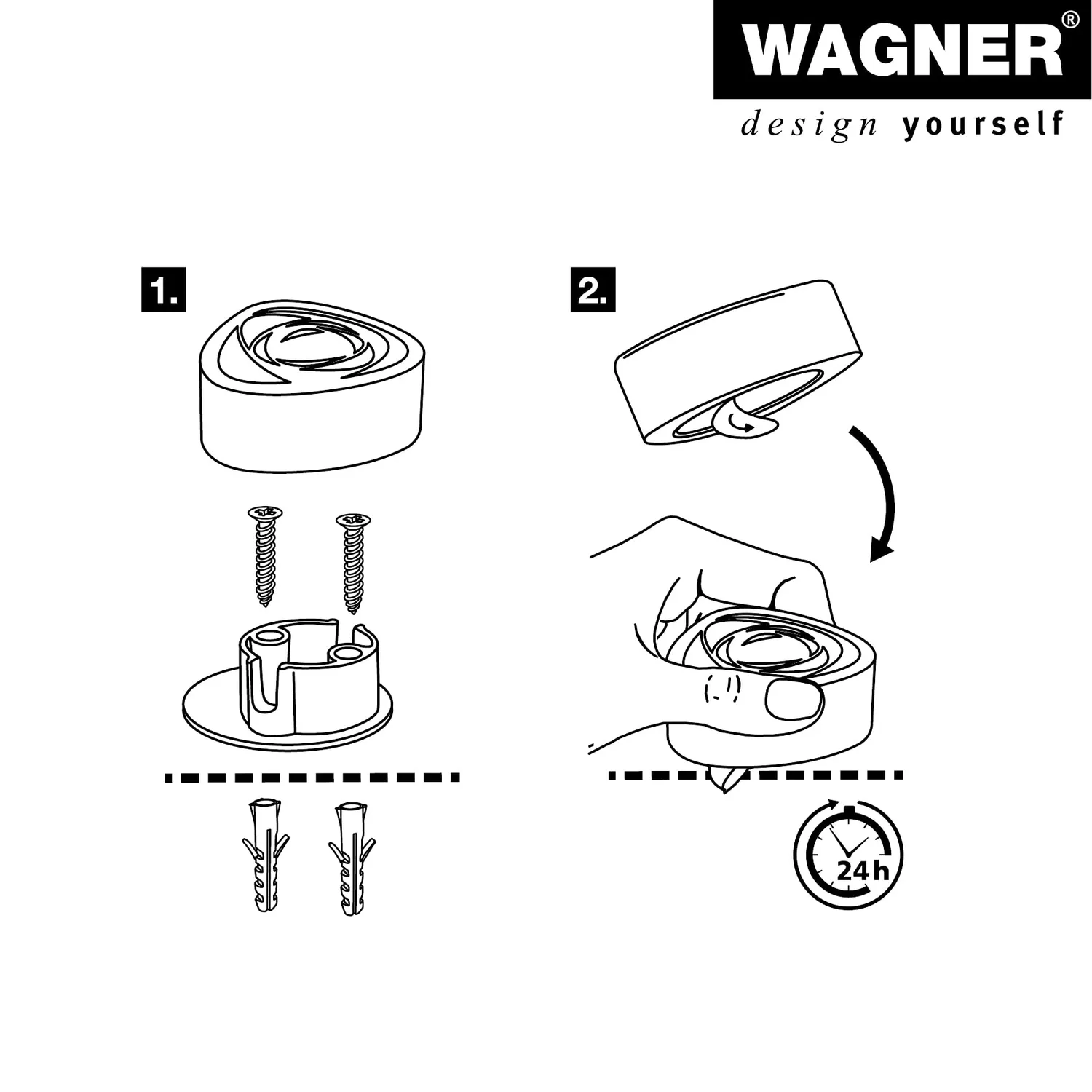 Wagner Space Design 15515211 fermaporta pavimento gomma Ø 54 mm