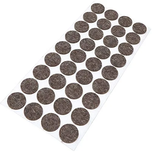 Adsamm feltrini autoadesivi tondi Ø24 mm marroni 36 pezzi lana