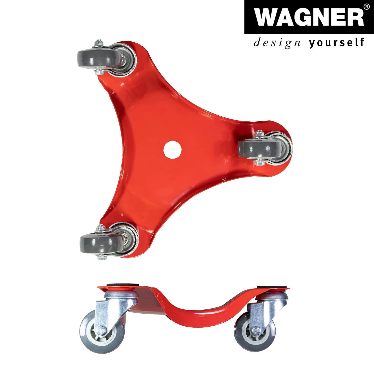 Wagner MM 1196 carrello mobili 25x25 cm portata 100 kg 3 ruote