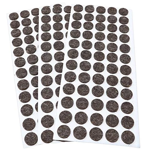 Adsamm feltrini autoadesivi Ø 14 mm marroni 180 pezzi lana