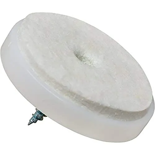 Adsamm 40 mm feltrini con vite 16 pz bianchi tondi feltro