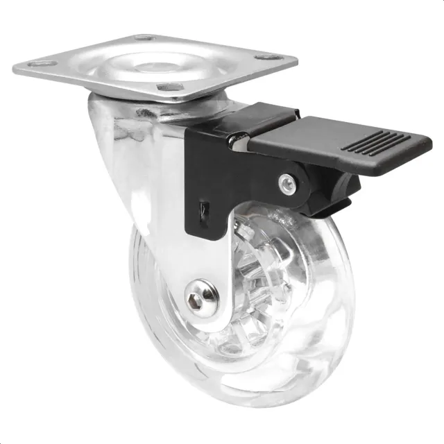 Wagner 03308701 rotella Skater trasparente 75 mm con freno 1 pz