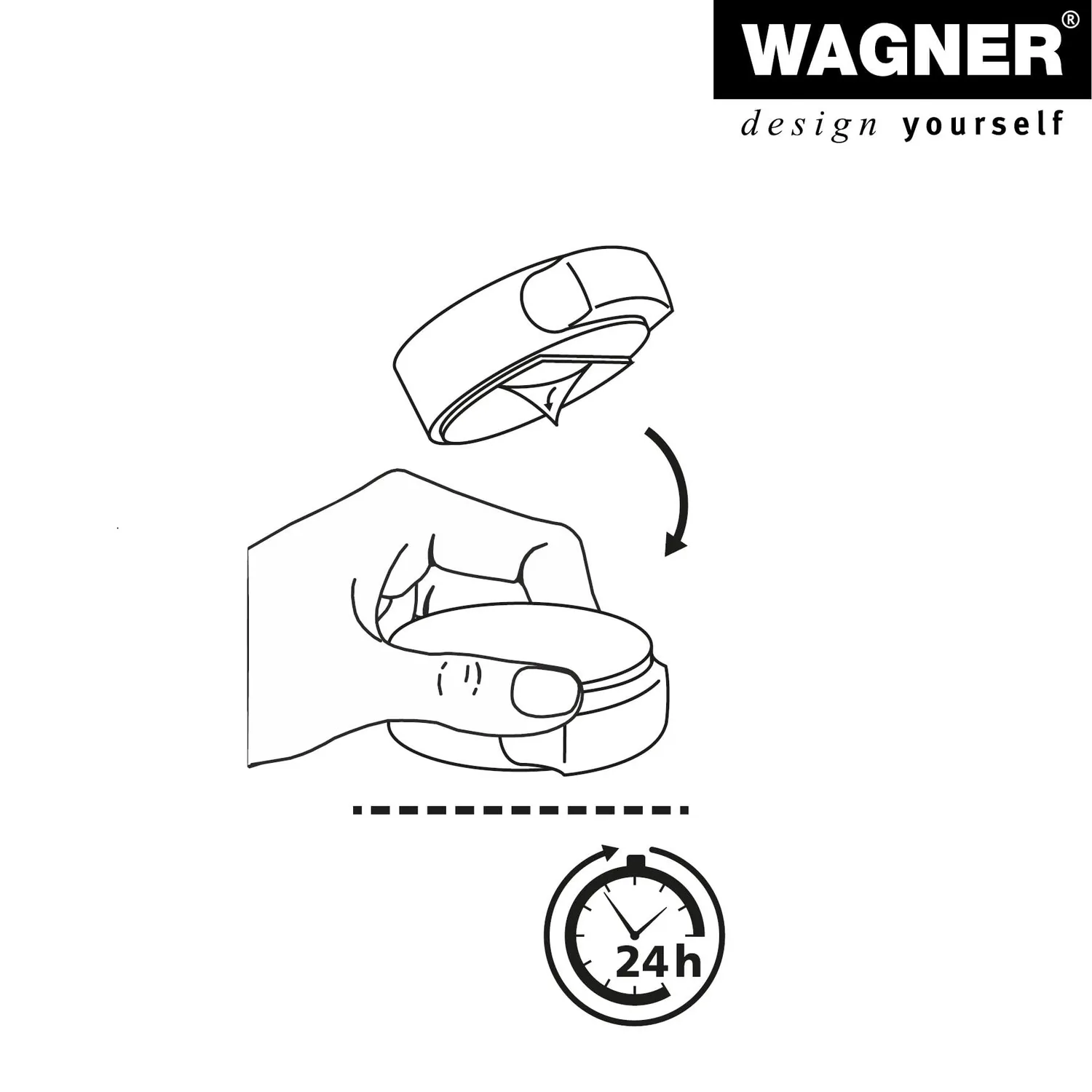 Wagner Black Deluxe EH 5106 Fermaporta Pavimento Nero Ø 50 mm