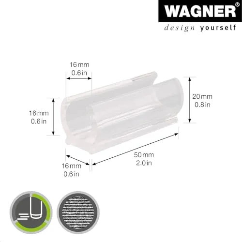 Wagner EH 0681 15068199 tappi tubo rotondo 4 pezzi trasparenti innesto