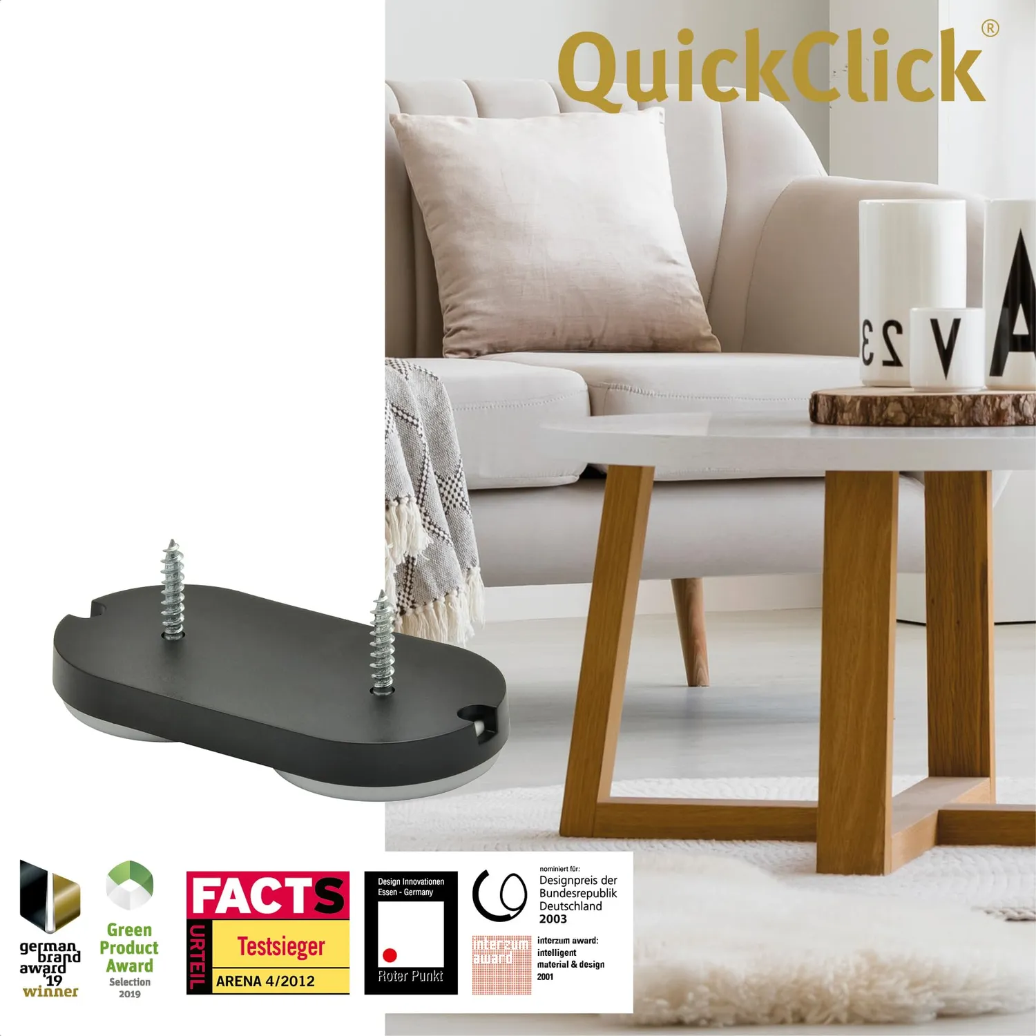 Wagner QuickClick pattini Hyper 62x30 mm avvitare