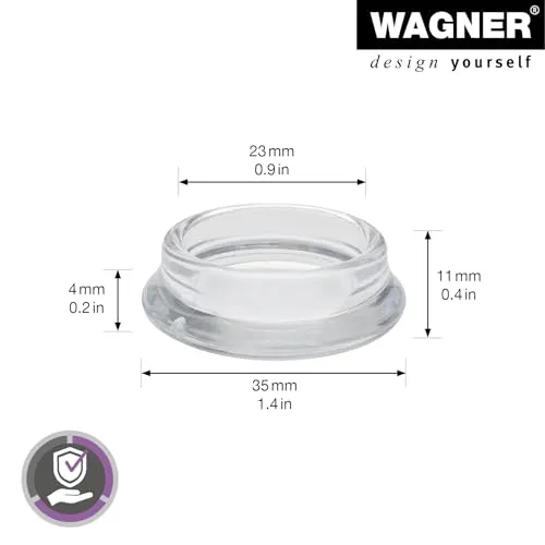 Wagner EH 15042399 sottobicchieri trasparenti 4 pezzi Ø23/35 mm