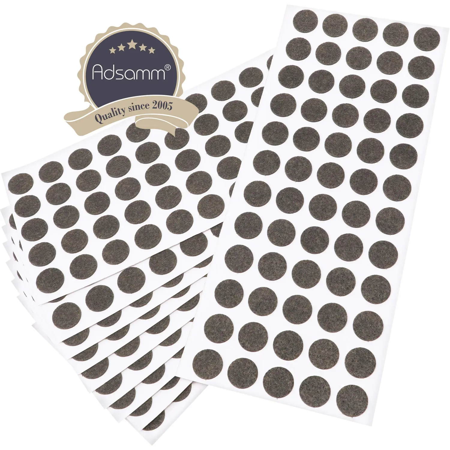 Adsamm Feltrini Ultrasottili Ø14mm Marrone 600pz 1,5mm