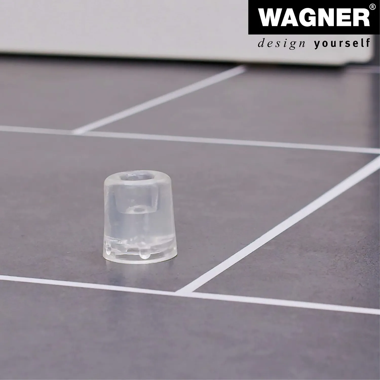 Wagner Vulkano Medium fermaporta gomma 31x34mm trasparente