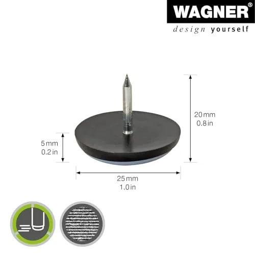 Wagner 15182599 EH 1825 pattini PTFE chiodo 25 mm 4 pezzi