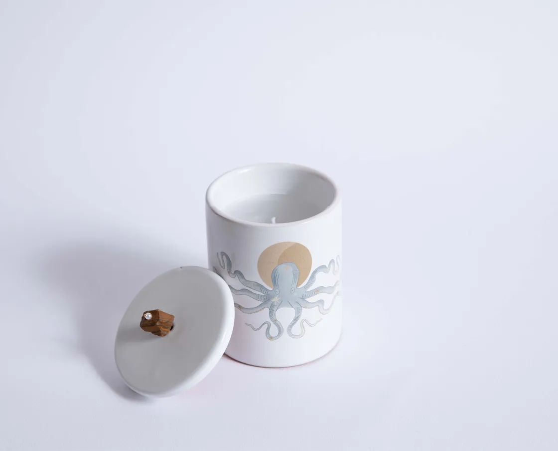 NIVA Design Totem Animals Polpo candela occhio di tigre