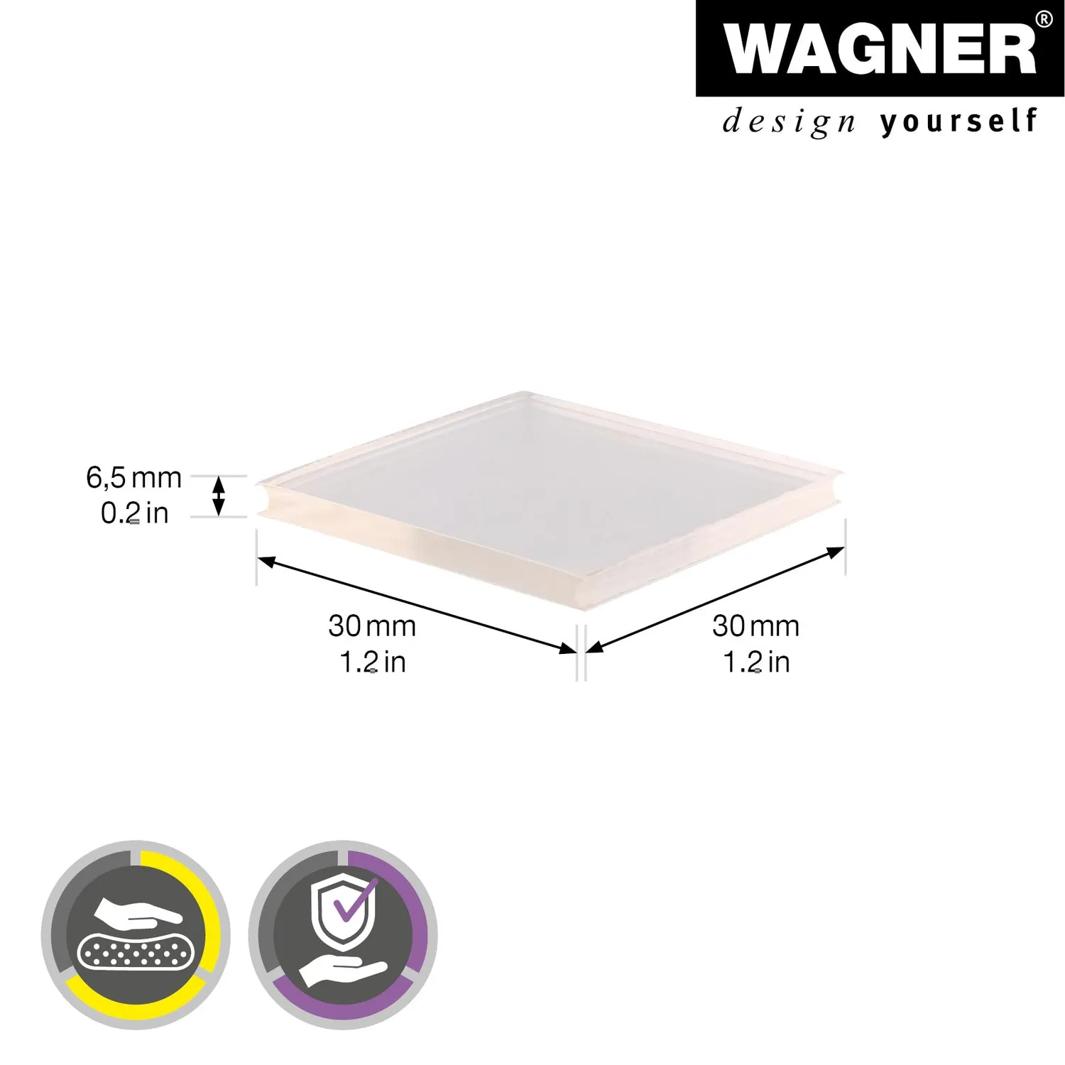 Wagner 15313099 paracolpi silicone 4 pezzi trasparenti