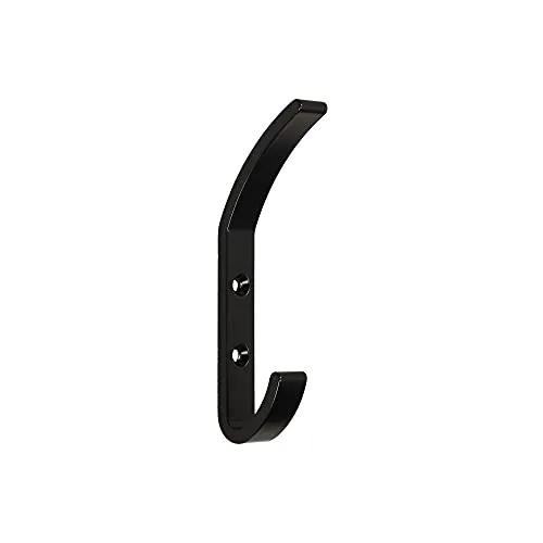 Emuca Appendiabiti Parete Alluminio Nero 4 Pezzi