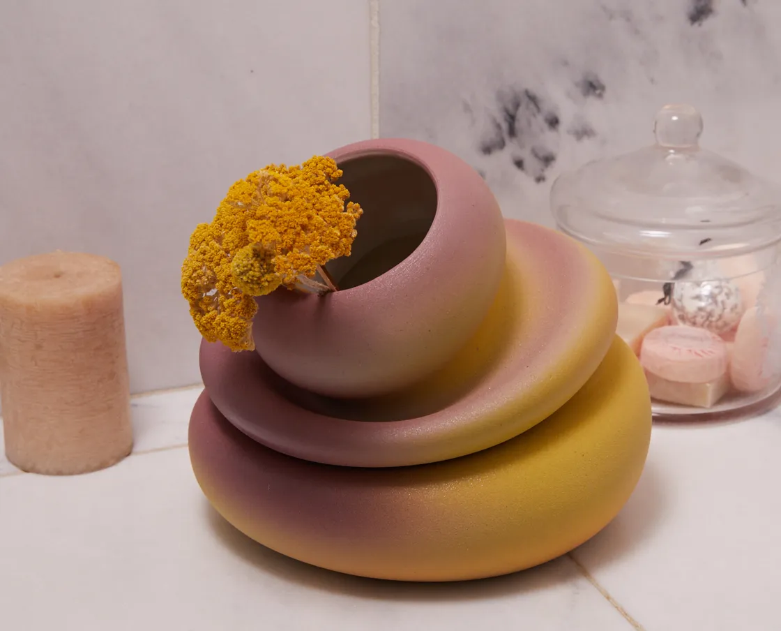 NIVA Design Colate Sunshine vaso medio gres