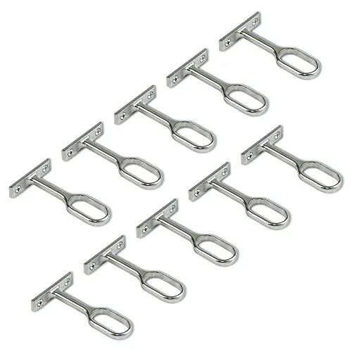 Emuca 7061007 reggitubo centrale ovale 30x15 mm 10 pezzi