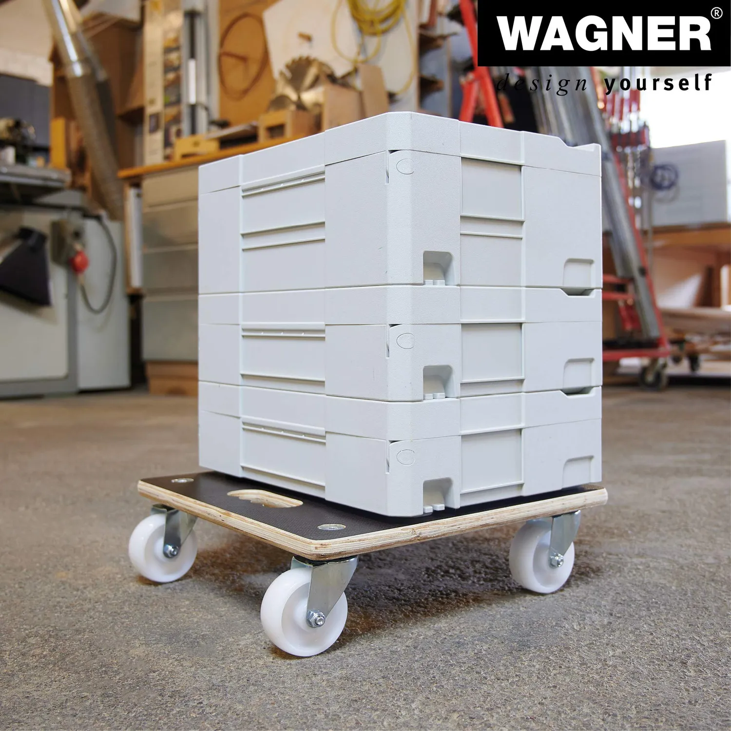 Wagner MM 1339 Carrello Trasporto 38 cm Legno 250 kg
