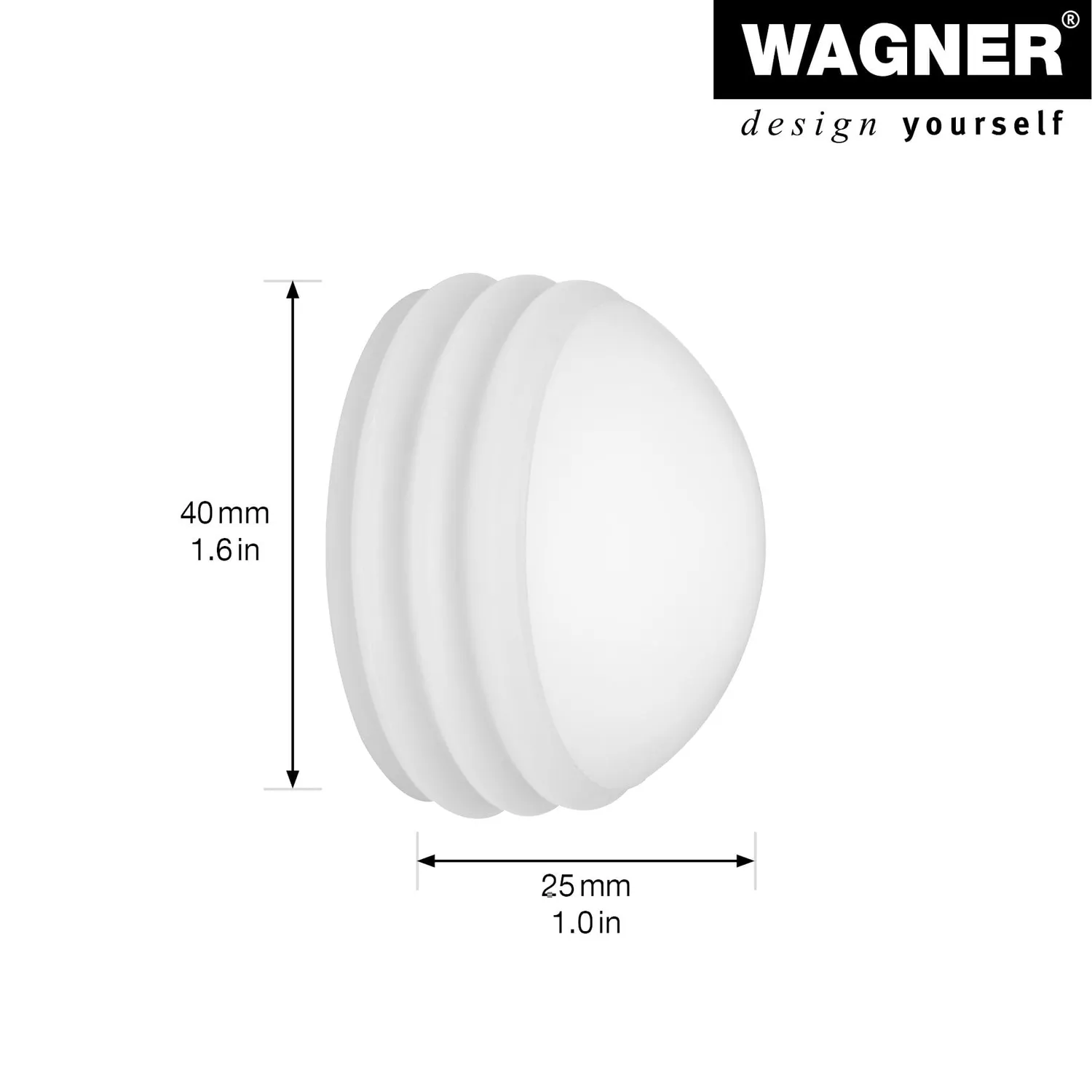 Wagner Assorbitore paracolpo parete 40 mm bianco