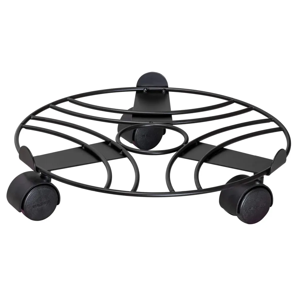 WAGNER Black sottovaso acciaio diam. 30cm h 6,5cm portata 60kg