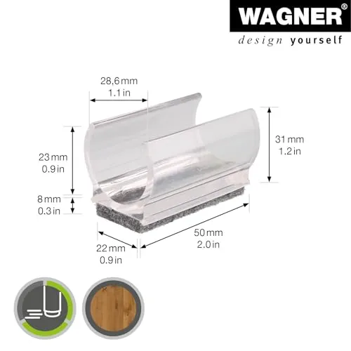 Wagner 15069499 feltrini tubi tondi 22-29 mm 4 pezzi